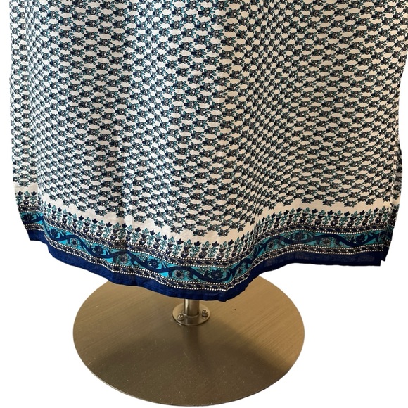 Vintage cotton ditzy floral maxi skirt lightweight side slits size XL - Picture 6 of 12